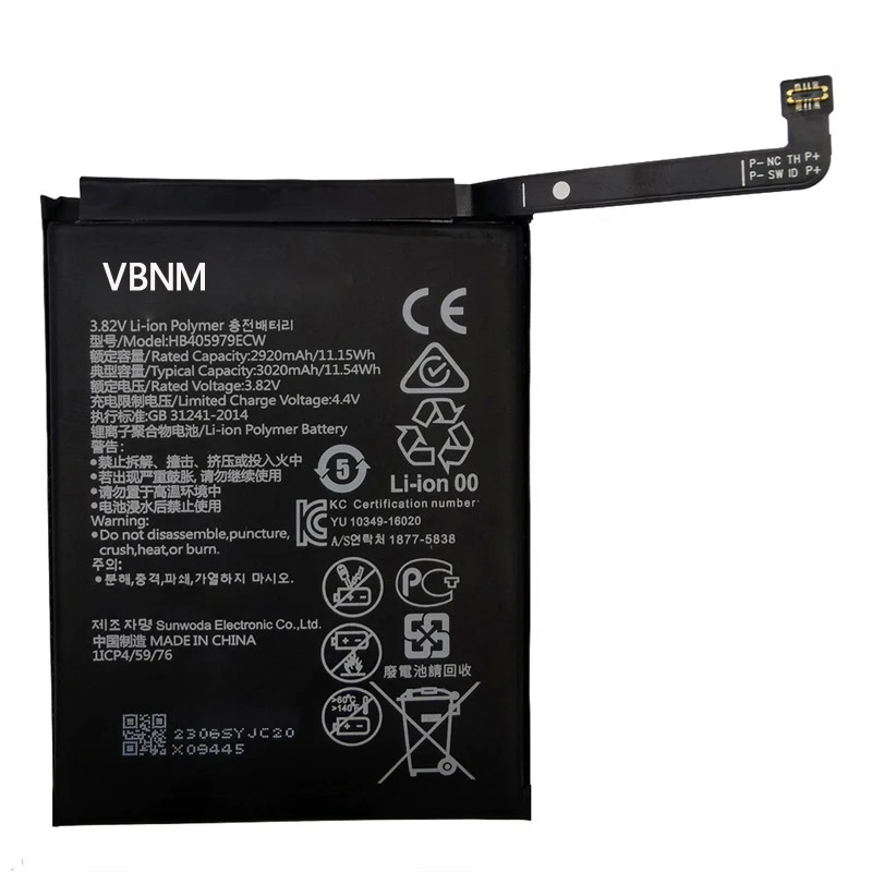 Phone Battery HB405979ECW For Huawei Nova /Enjoy 6S / Honor 6A 6C 8A / 7A Pro / Y5 / Y6 Pro / P9 Lite Mini Free Tools