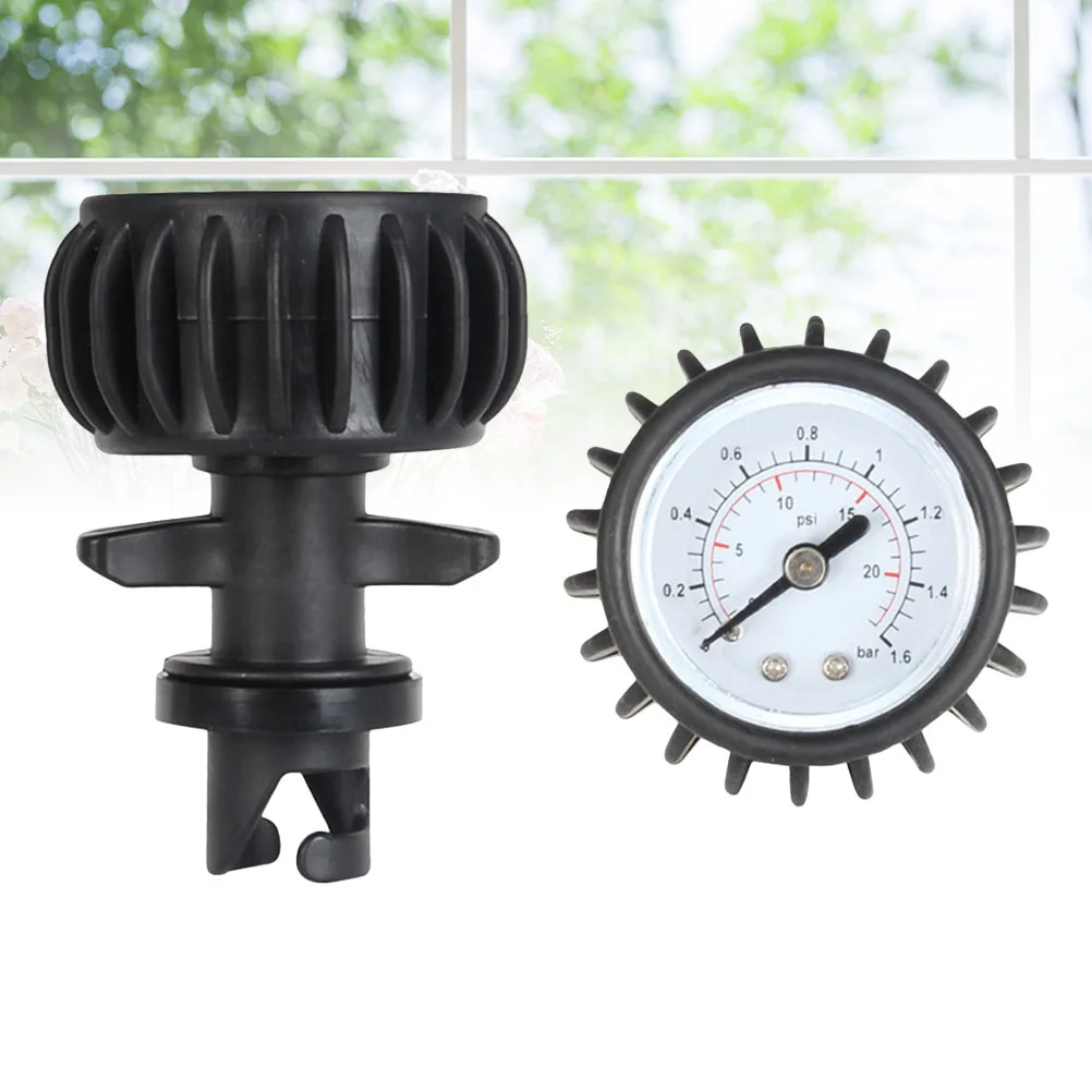 

25 PSI Inflatable Boat Air Pressure Gauge Digital Testing Connector Thermometer Kayak Rubber Armored Long Hose Adapters HR