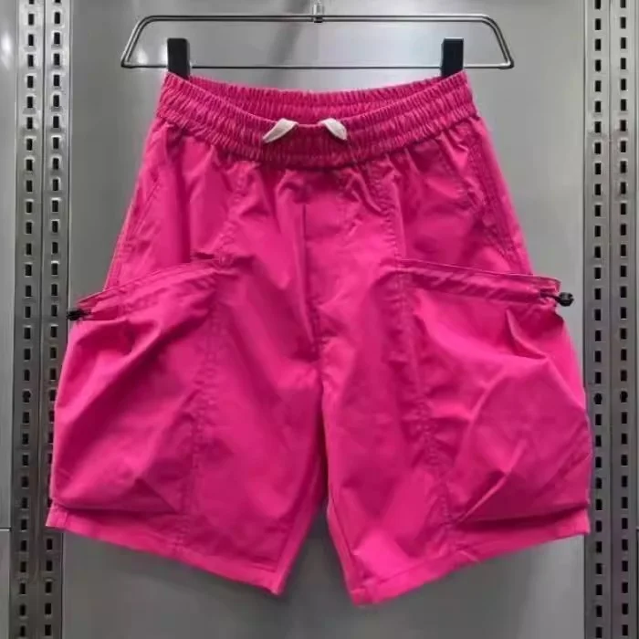 

Мужские летние повседневные свободные шорты из ледяного шелка, тонкие, длиной до колена, удобные, свободного кроя