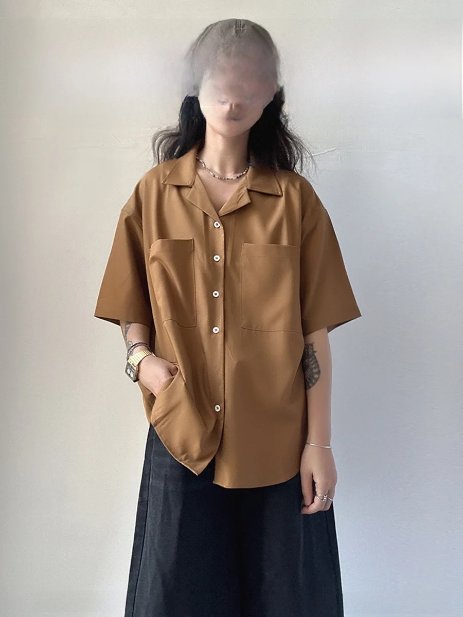 

Retro Hong Kong Sle ort Sve irt Jaet plus Size Women Men American Sle Ins Slimming Top Street Sle Loose Fit