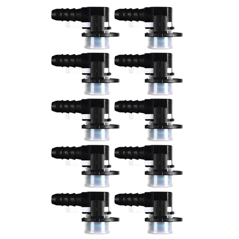 10Pcs Car Water Pipe Connector ID12-ID6-90 Degree L Type Fuel Pipe Quick Connector Fuel Pipe Connector