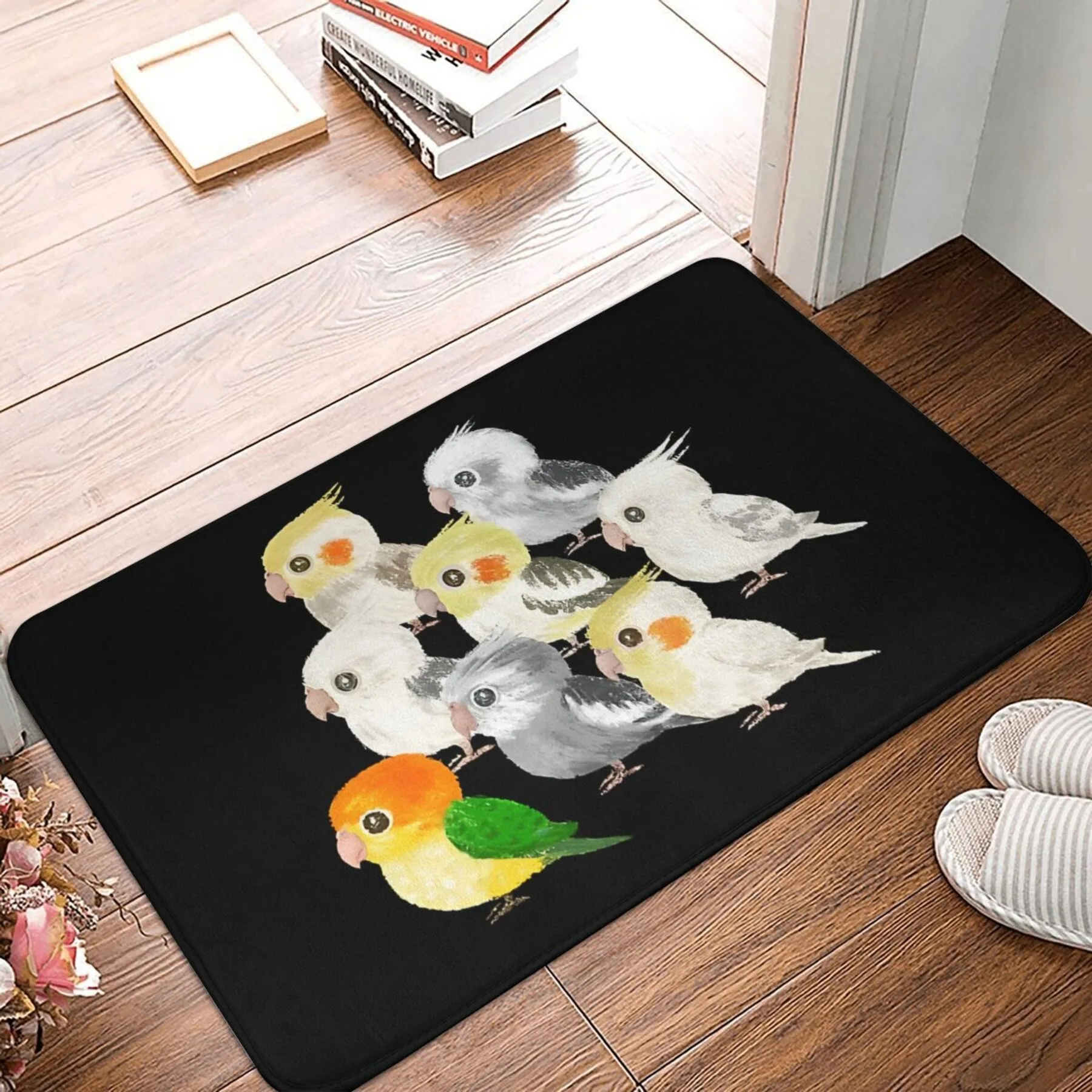 

1PC Cute Parrot Pattern Door Mats Kitchen Rugs Non-Slip Pop design Bathroom Rugs Bath Mat Carpet for Home Sink Laundry Decor