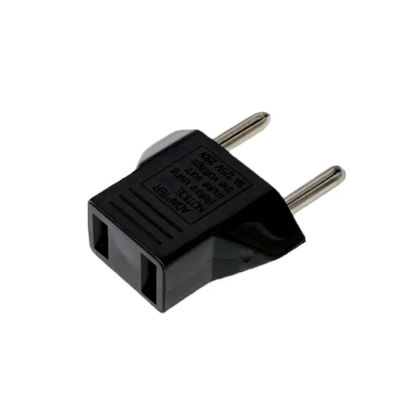 Universal US To EU Plug USA To Euro Europe Travel Wall AC Power Charger Outlet Adapter Converter 2 Round Socket Input Pin image 3