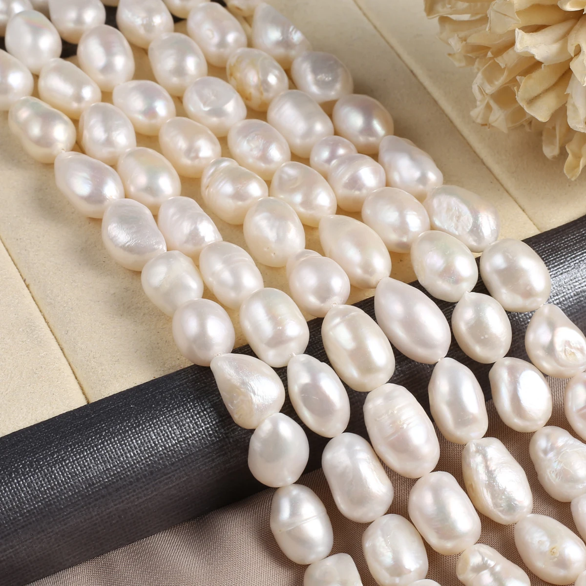 Natural Pearl Straight Hole Beads Exquisite Shape Elegant Appearance For DIY Jewelry Making Handmade Bracelet Necklace