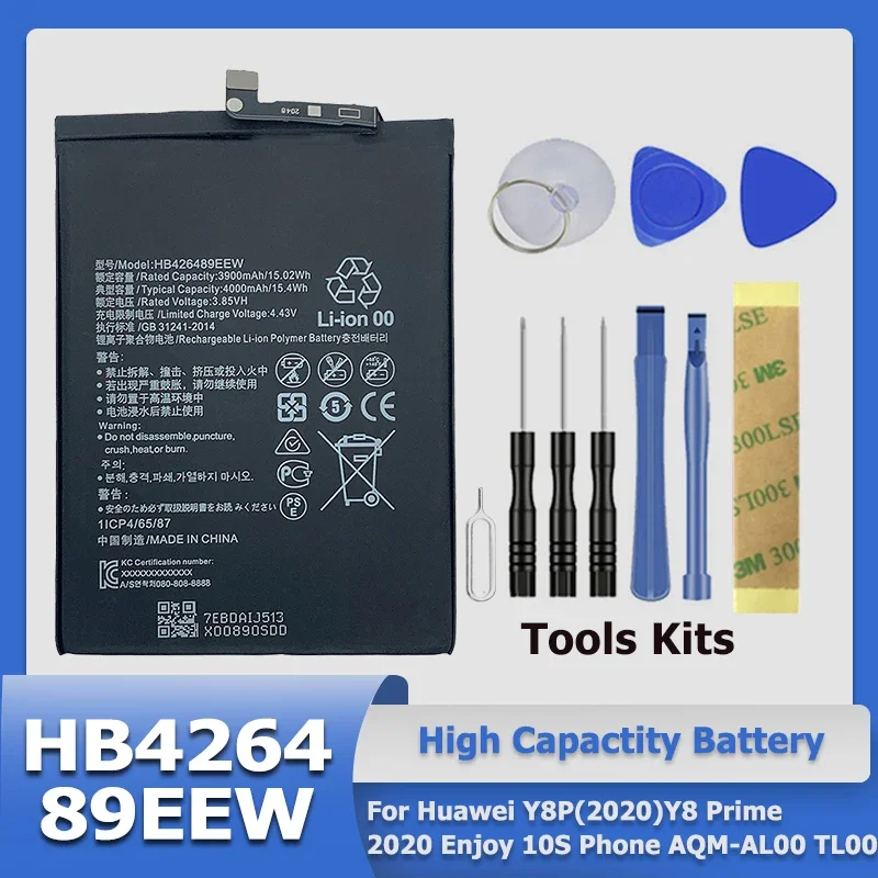 XDOU High Quality HB426489EEW Battery  For Huawei Y8P(2020)Y8 Prime 2020 Enjoy 10S Phone AQM-AL00 TL00 + Free Tools Included