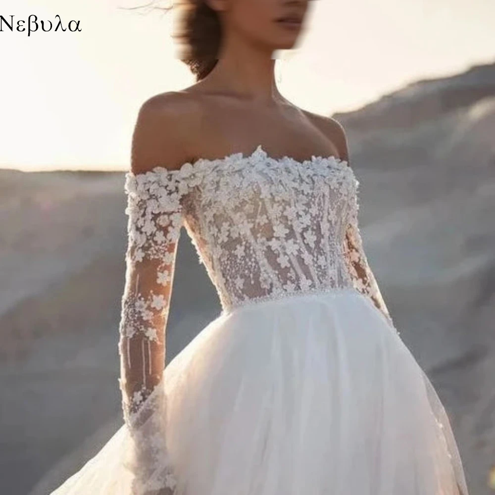 

Customized Elegant Formal Exquisite Luxury Dreamy Wedding Dress White Tulle Applique Wedding Party Ball Gown Sleeveless Dress