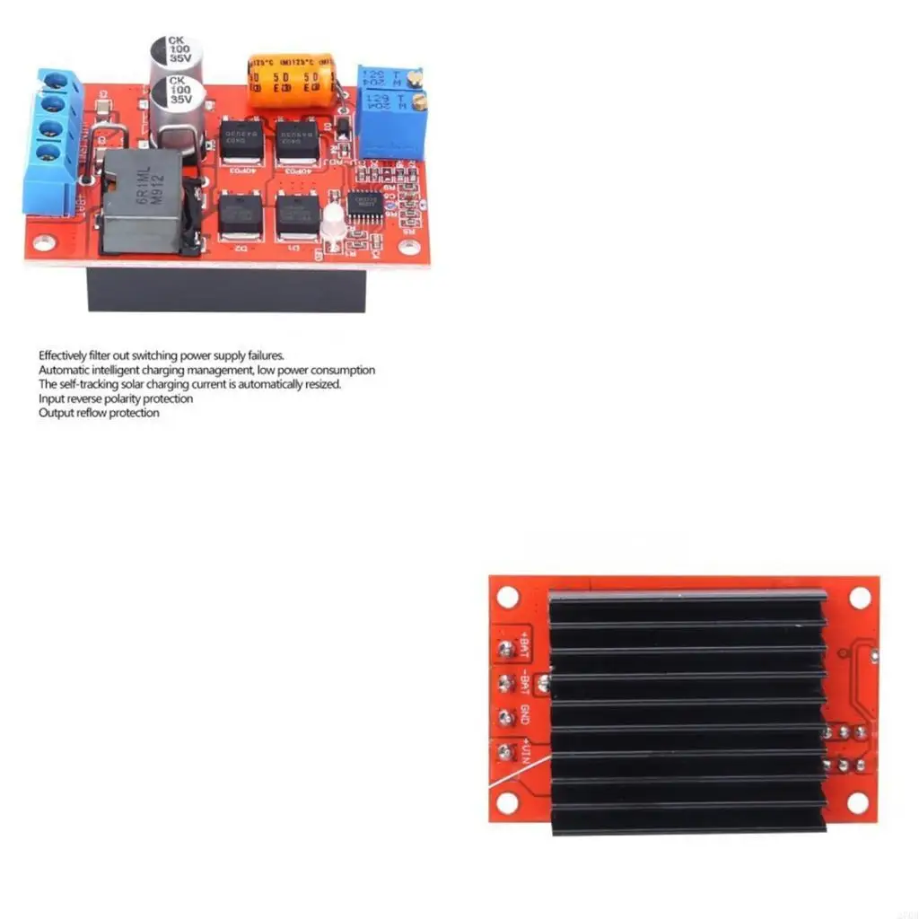 Regulador solar MPPT inteligente 5A Variable continua DC5-26V Recuperación carga gotas con indicadores estado LED