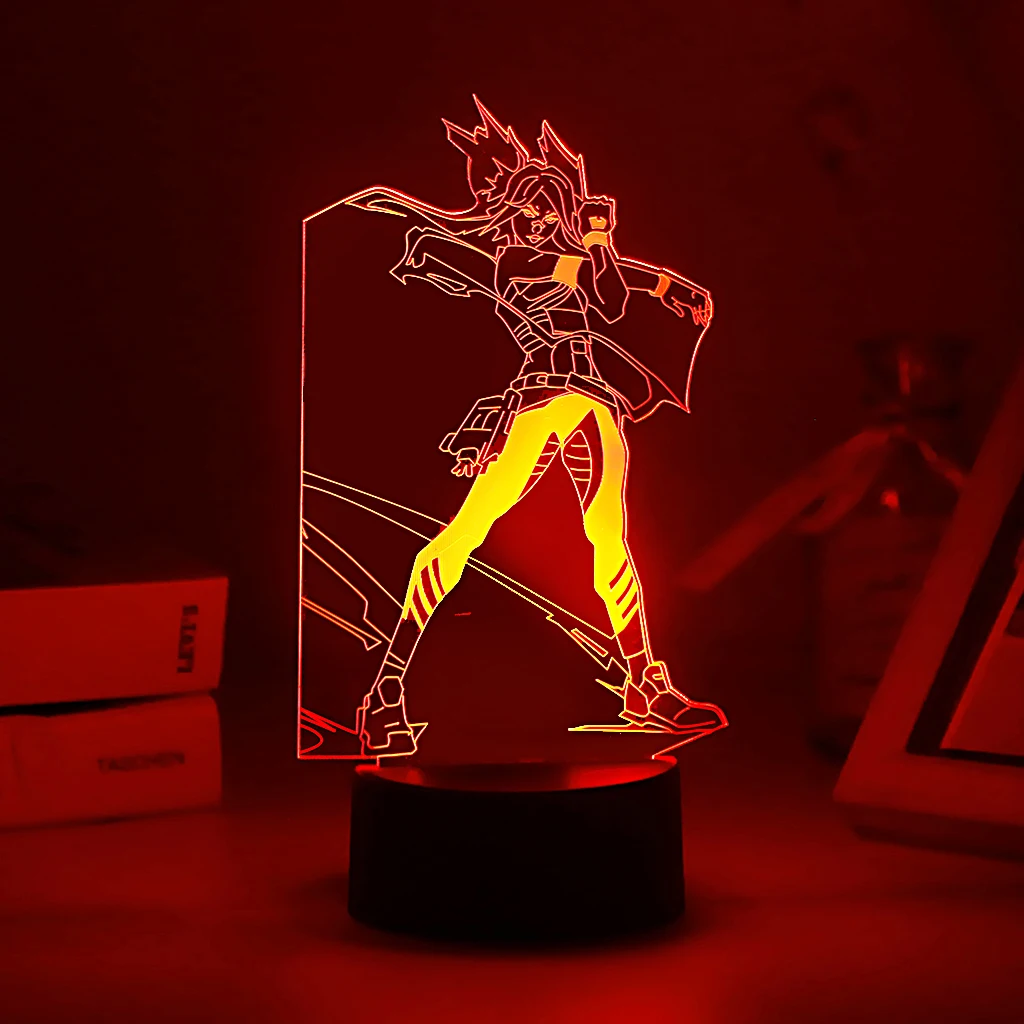 Hot Gaming Valorant Neon 3D led Nightlight Omen Viper Figure Colorful Table Lamp For Gamer Game Room Light Decor Dropshipping