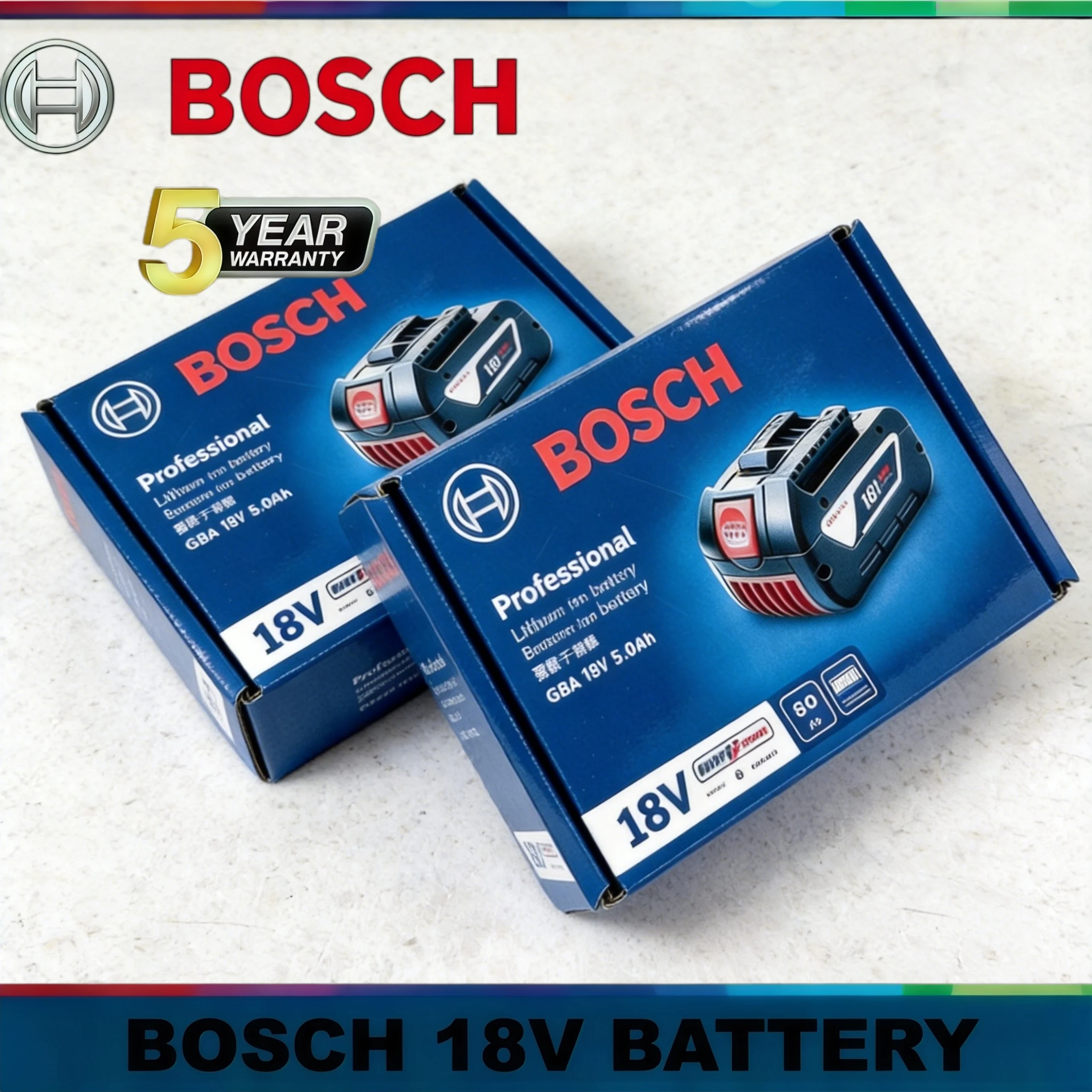 2026 100% Original-Bosch 18V Battery, 6Ah Backup Batteries, Draadloze Professional System, BAT609 BAT618 GBA18V80 Tools+charger
