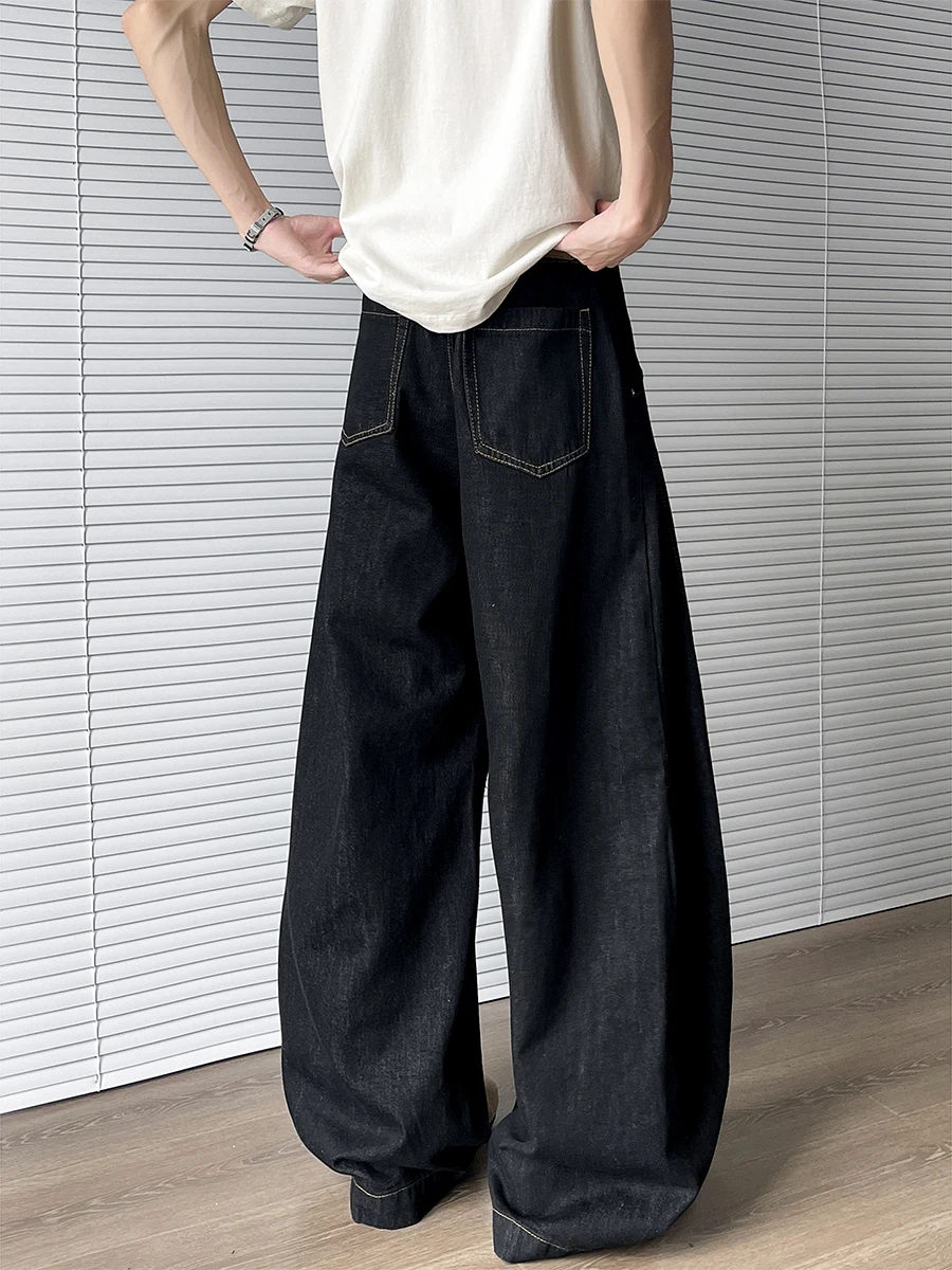 جينز رجالي مستقيم الساق بتصميم High Street Sensation Waed out Knife جينز صيفي كاجوال فضفاض مناسب للشباب #4