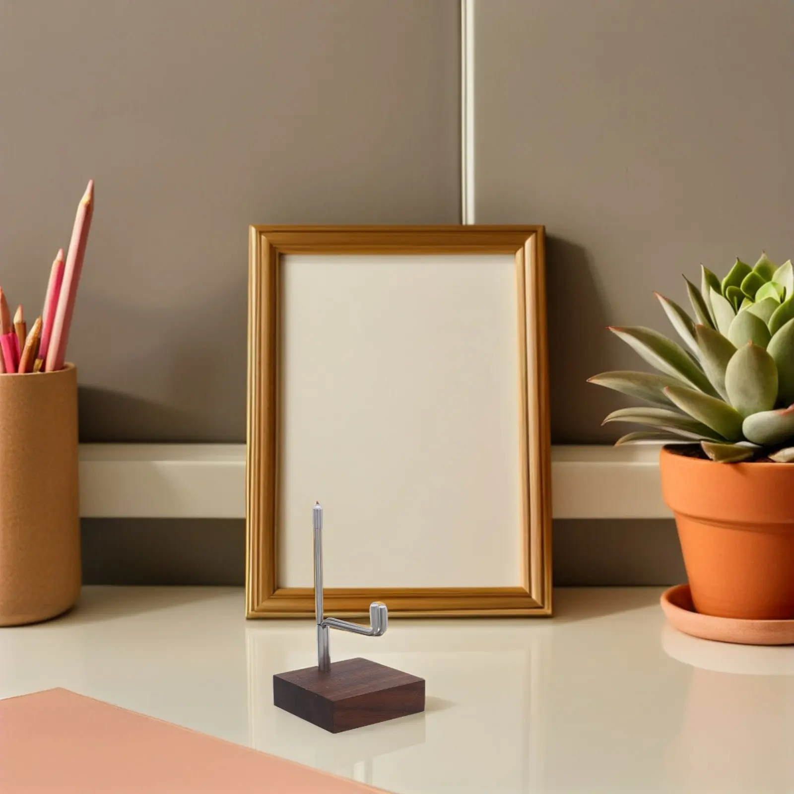 

2Pcs Crystal Stand Adjustable Metal Arm Display Easel Holder for Gemstones Minerals Small Rock Display Rack Decorative Plate