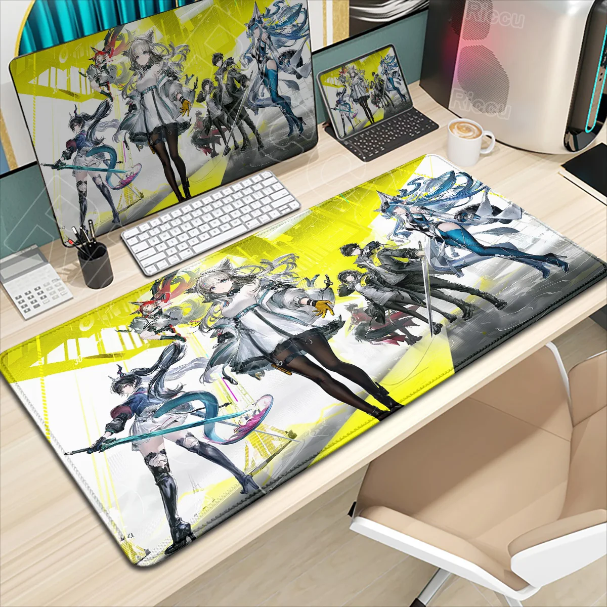 New Arknights Endfield Mouse Pad Anime Girl Gaming Mousepad Pretty Large Mouse Mat Gamer XXL 900x400mm Mausepad Rug PC Desk Mat
