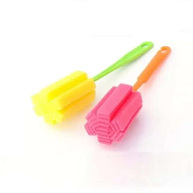 3PCS Long Handle Baby Bottle Brush Soft Sponge Brush Water Glass Cup Washing Cleaner Tool Kitchen Cleaning Specialty Tool