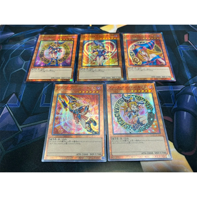 Anime Yu-Gi-Oh DIY ACG Tabletop Battle Games Laser Cards Toys for boys Black Magician Girl Collectible Cards Birthday Present