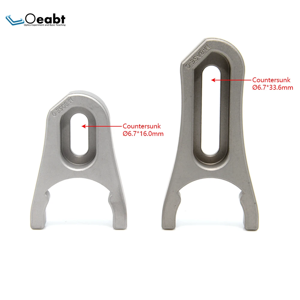Oeabt M-BASE-C Optical Stainless Steel Fork Press Plate Breadboard Fixing Element Precision Experiment Base