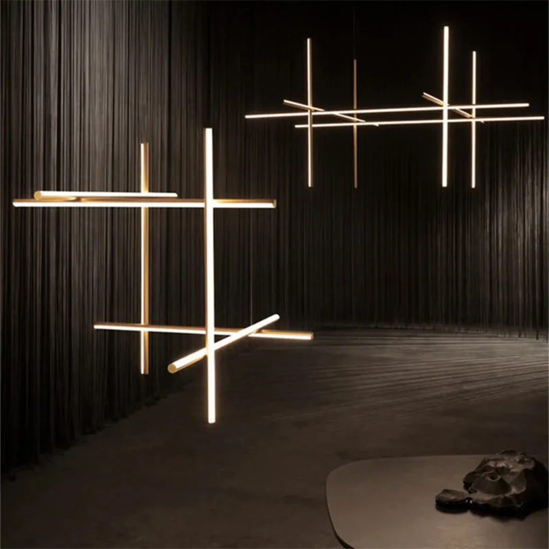 coordenatas lustres modernos para decoracao do hotel luminaria pingente linear iluminacao interior italia designer light 01