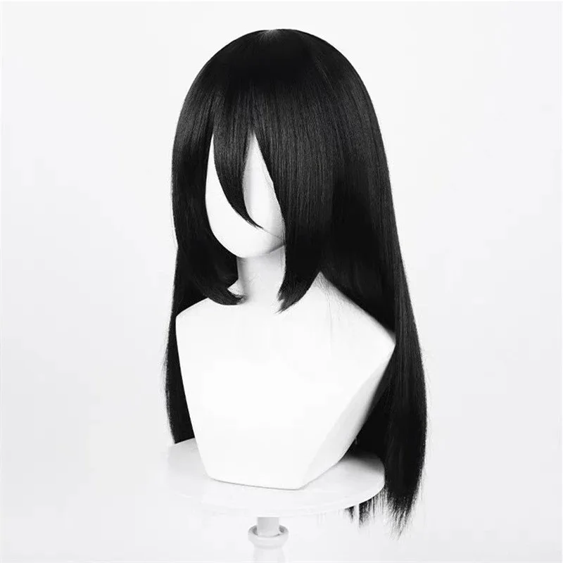 abc123進撃の巨人ミカサコスプレ合成ロングストレートウィッグアニメコスプレかわいい女の子耐熱ファイバーウィッグx-3f'6h7-j