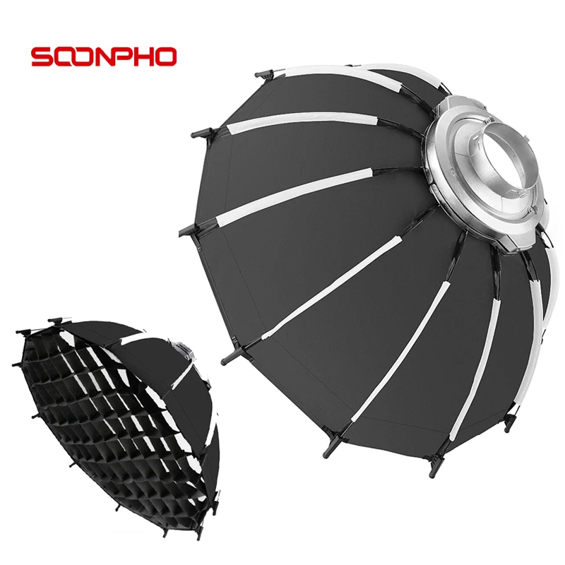 

SOONPHO 120cm Softbox Bowens Mount with Honeycomb Gird Diffusers Soft Box for Godox Photography Lighting LED Vedio Light