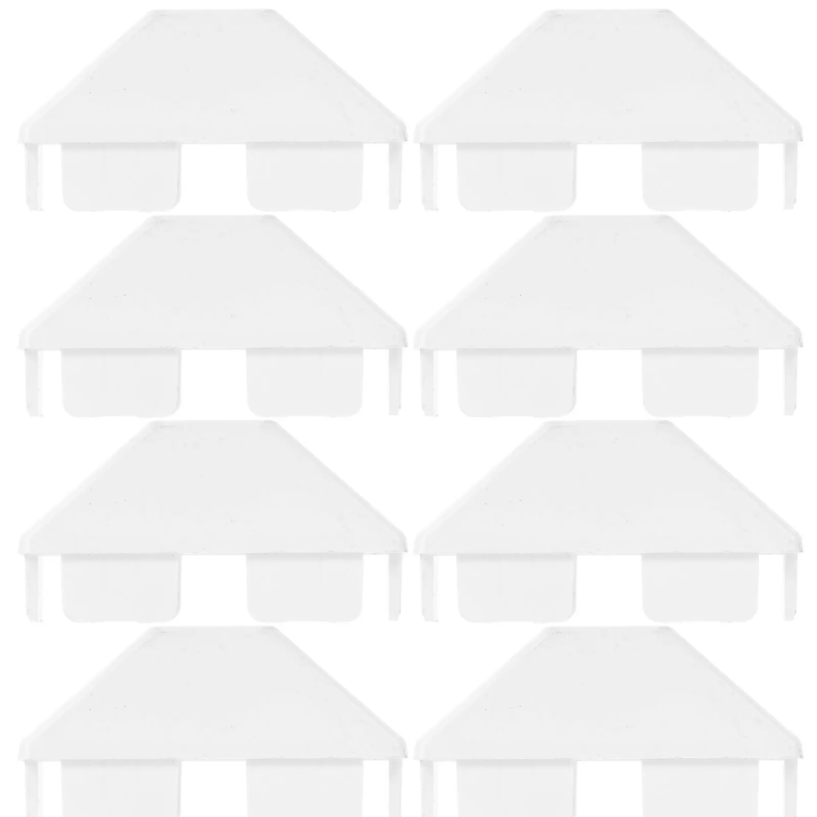 

8pcs Top Covers Flat Fence Replacement Caps Pvc Post Caps Guardrail Fence Parts Weatherproof Durable Decorative Outdoor Indoor