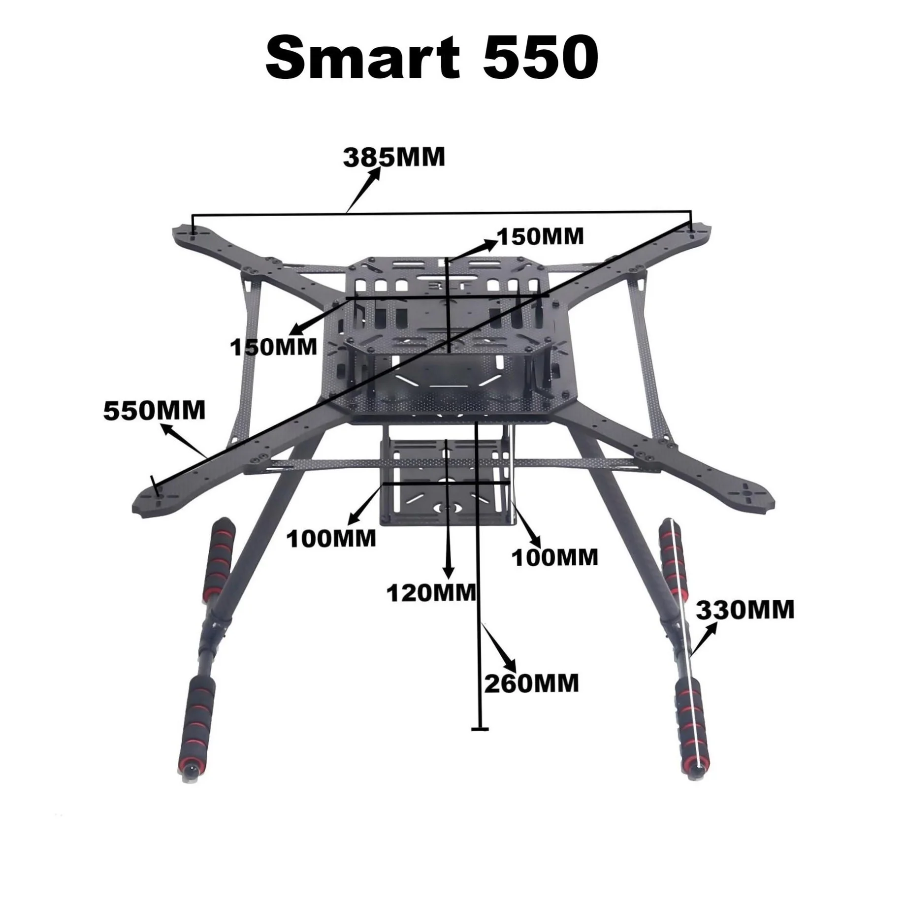 ZD550 550mm marco de Dron de fibra de carbono FPV Quad APM Pixhawk Ardupilot Quadrotor Rack RC multicóptero multirotor con tren de aterrizaje
