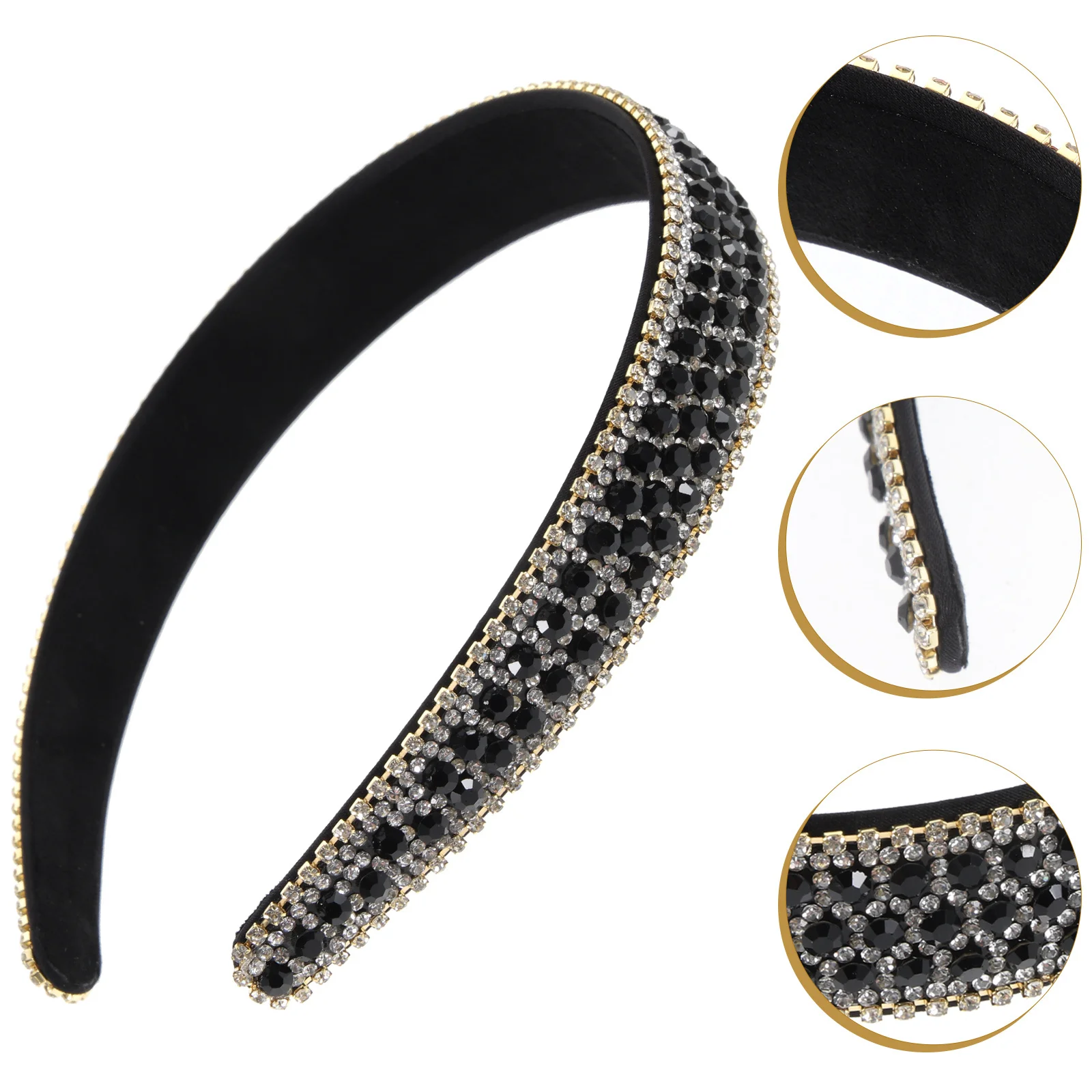 

Women Sparkle Rhinestone Headband Shiny Glitter Hairbandelegant Chic Bridal Party Hair Accessories