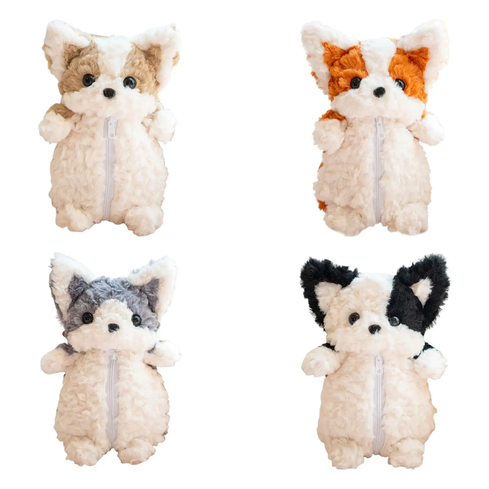 Federmäppchen in Plüsch-Hundeform, Federmäppchen, Stiftehalter, Aufbewahrung von Schreibwaren