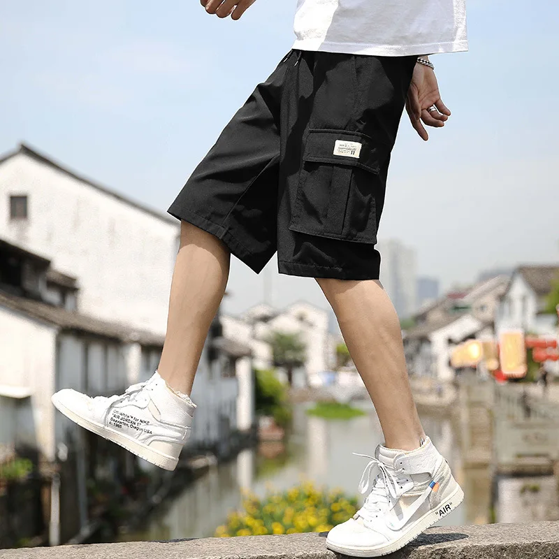 

Work shorts men's summer new trendy brand sports men's pants loose outer five quarter pants thin casual mid pants men