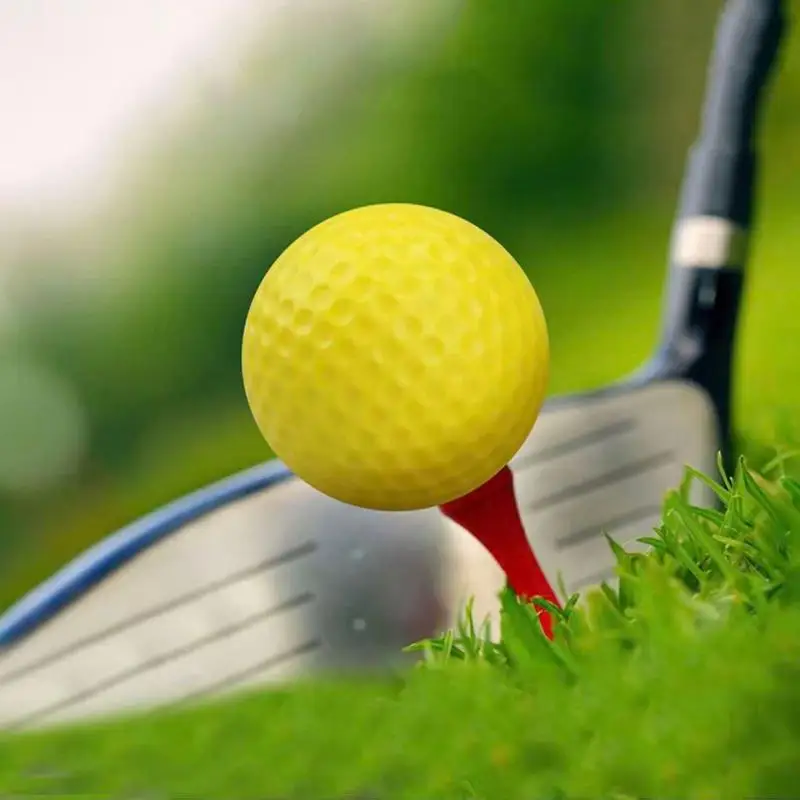 10Pcs Yellow PU Foam Golf Balls Sponge Elastic Indoor Outdoor Practice Training