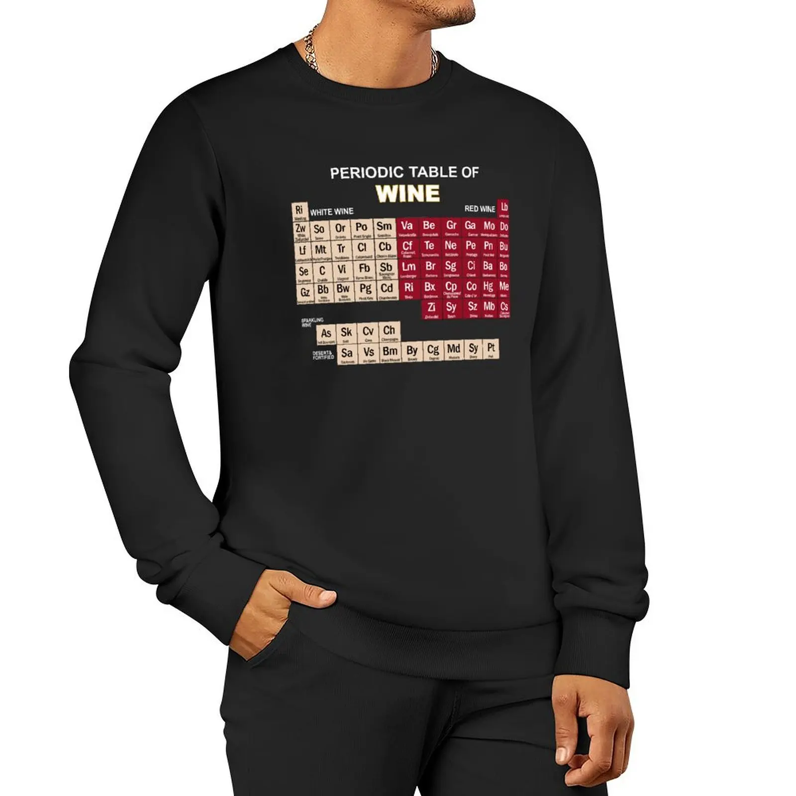 

Funny Wine Shirts-Periodic Table of Elements Tee Gifts Pullover Hoodie mens designer clothes hooded sweatshirt