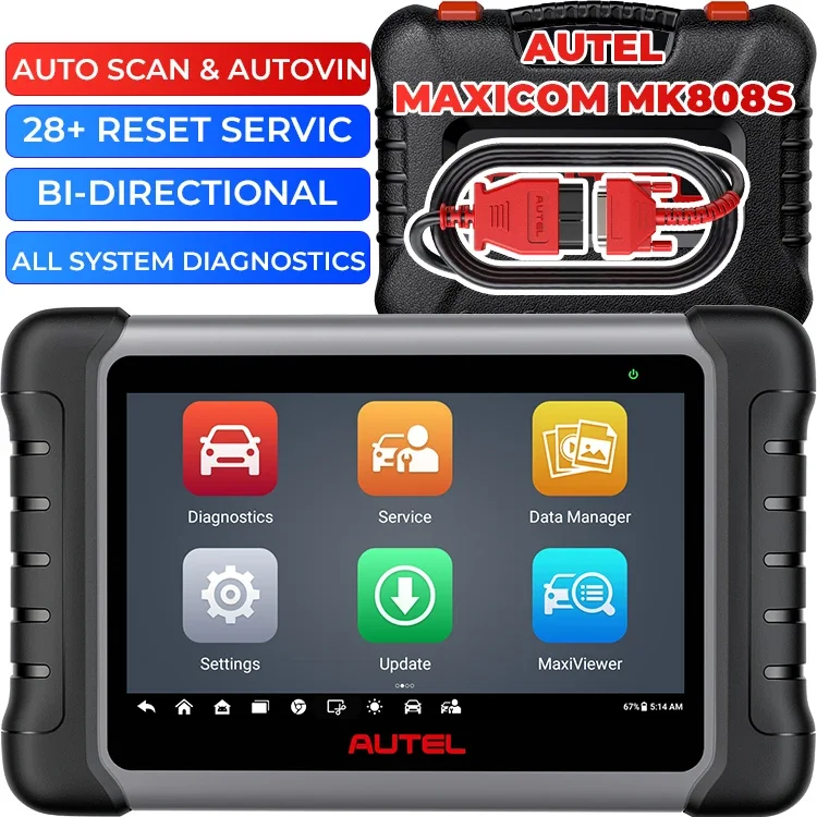 Original Autel Maxicom Mk808s Mk808 808 Same Mp808 Mx808 Obd2 Car Diagnostic Tool Diagnosis Machine For All Cars Scanner