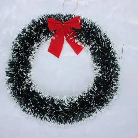 1 पीस 35 सेमी क्रिसमस माला धनुष के साथ क्रिसमस बेल अंगूठी पुष्पांजलि सजावट क्रिसमस खिड़की सजावट 10 best sales क्रिसमस पुष्पमाला - №5