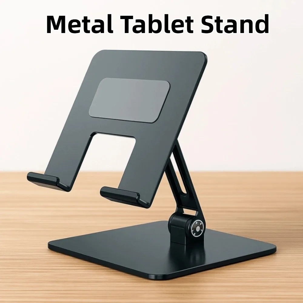 Durable Adjustable Tablet Stand Multi Angle Anti Slip Tablet Holder Metal Foldable Tablet Phone Bracket Desk Holder