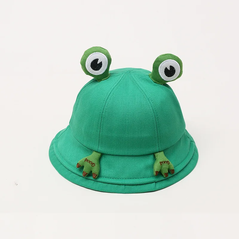 2023 New Parent-Child Frog Bucket Hats With Eyes Summer Foldable Lightweight Sun Hat Fishing Caps For Women Teens Adult Kids