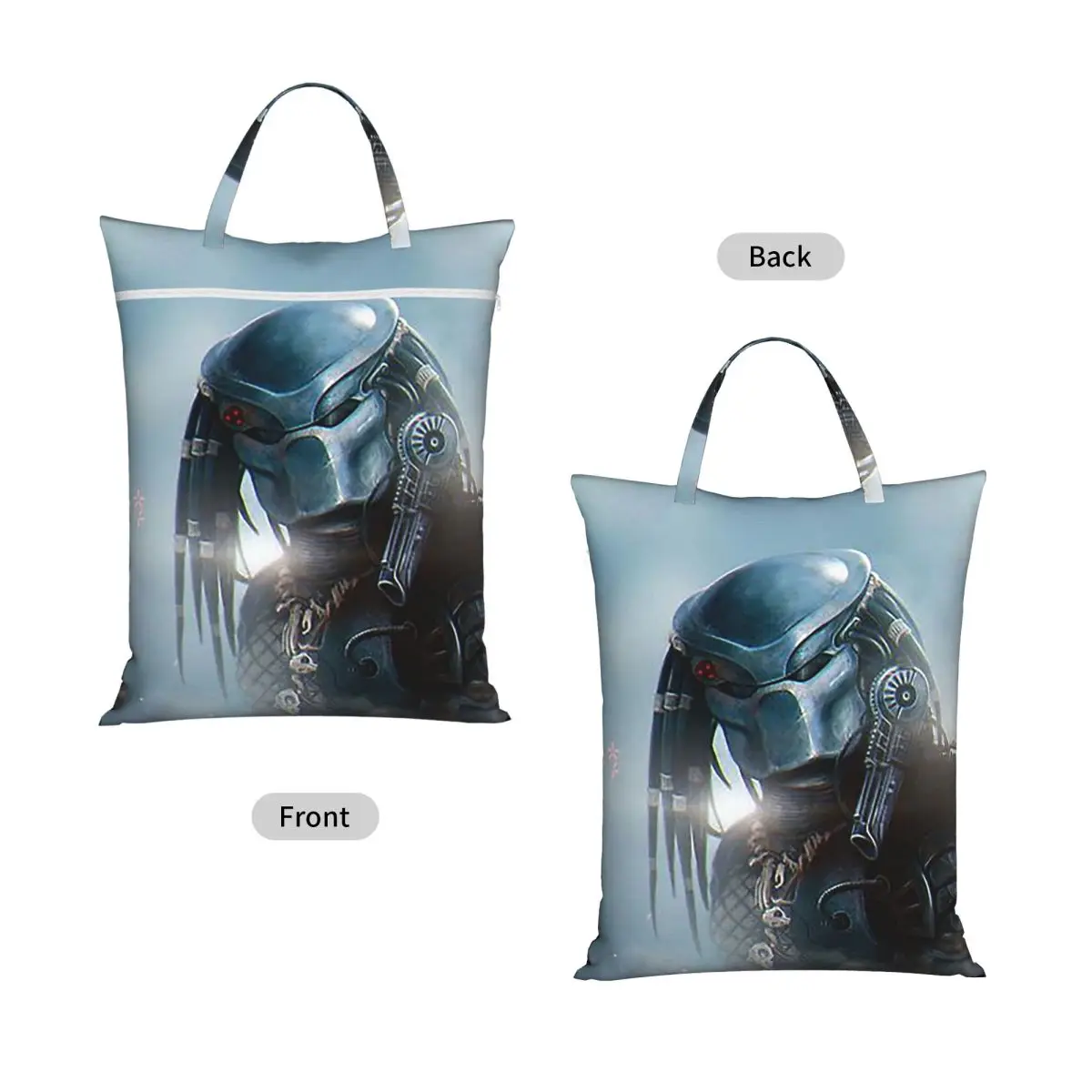 Predator Wallpaper Travel Laundry Bag Waterproof Reusable Dirty Clothes Pouch Gym Yoga Vacation Washing Basket