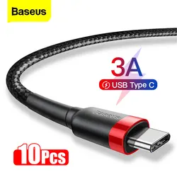 Baseus 5pcs/10pcs USB Type C Cable For Samsumg Xiaomi POCO USBC Cable Fast Charging Charger Wire Data Cord USB-C TypeC Cable 3m