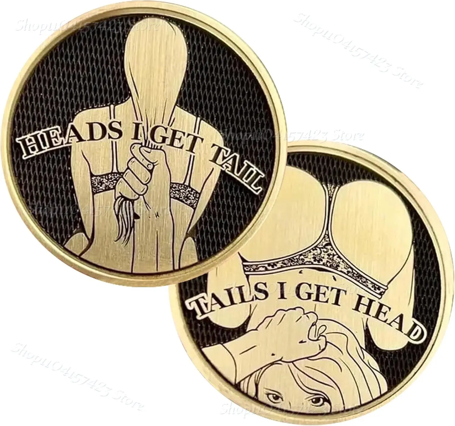 Funny Heads and Tails Coins,Heads I Get Tails Double Side Adult Sexy Coin Lucky Token,Funny Prank Gifts for Date Night Ideas