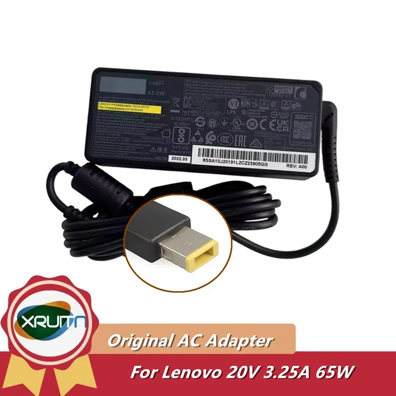 

Original AC Adapter for Lenovo PA-1650-37LC PA-1650-71 ADLX65SDC2A PA-1650-72 ADLX65NLC3A ADLX65SLC2A Laptop Charger 20V 3.25A