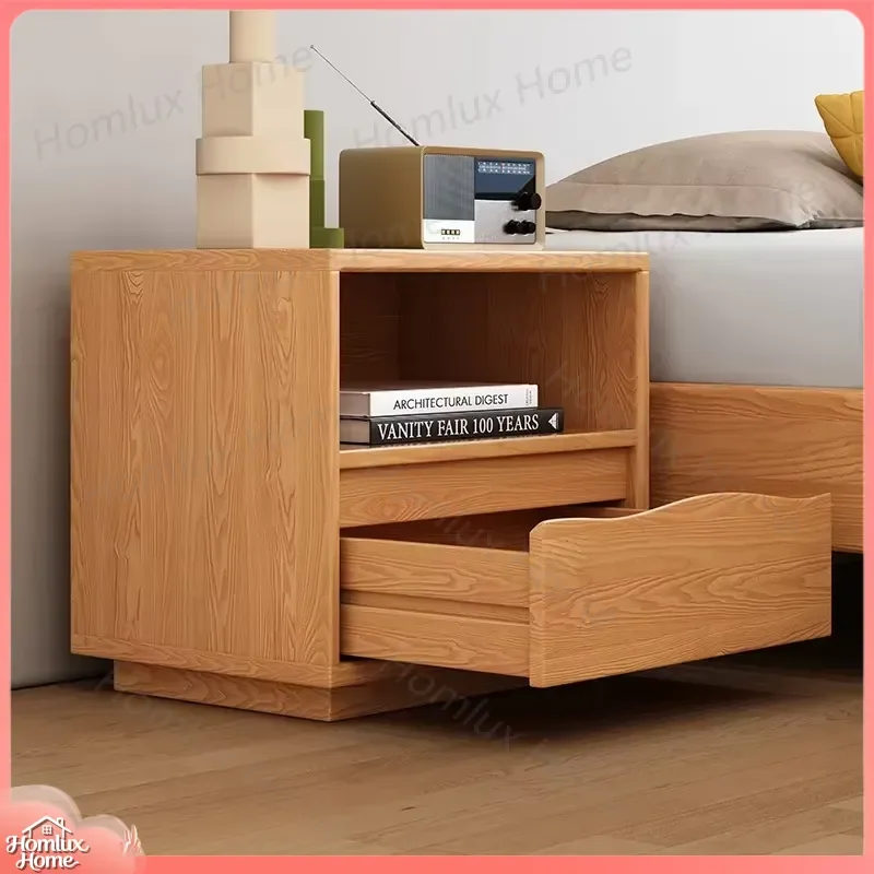 Three Drawer Bedside Table Wooden Nightstand with Storage for Bedroom Living Room Hotel Modern Silver Finish