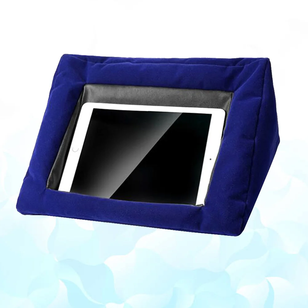 

Tablet Pillow Blue Cushion Stand Holder For Devices Portable Lap Desk Reading Video Tablet