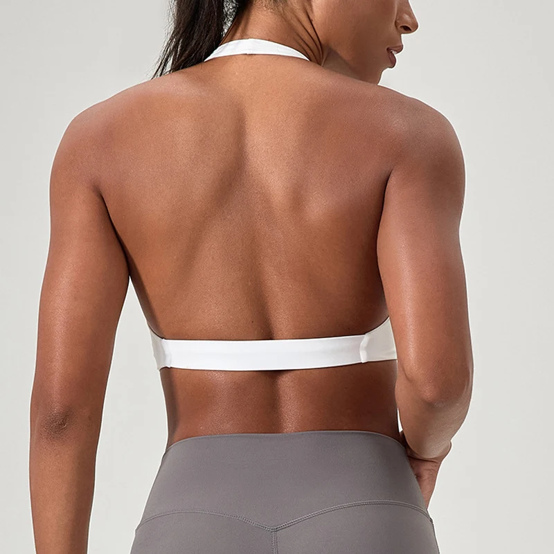 Women Fitness Yoga Bra Solid Color Stretchy Soft Sports Underwear Sexy Back Breathable Gym Crop Top Female Workout Clothes