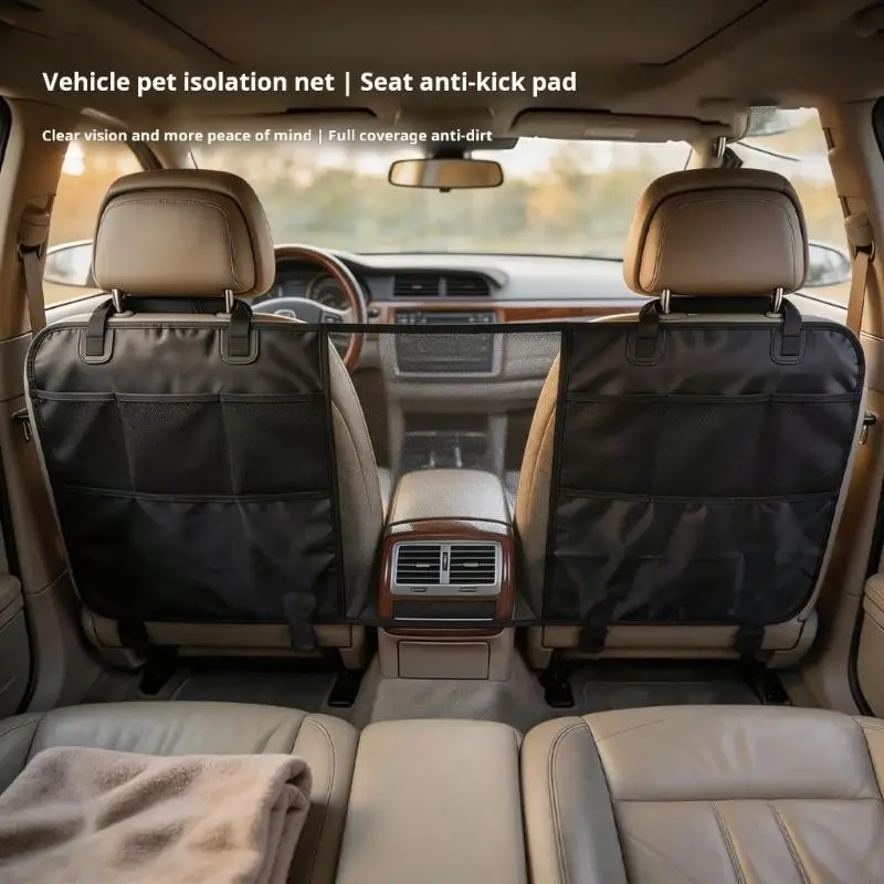 M76E Auto-Haustier-Absperrgitter mit Netzsitzbezug und Seitentaschen – Detail 7
