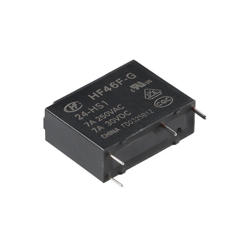 5PCS 5A 4Pin HF46F-5-HS1 HF46F-12-HS1 HF46F-24-HS1 Power Relay A Normally Open 5 V 12 V 24 V DC 5A 250VAC Relays