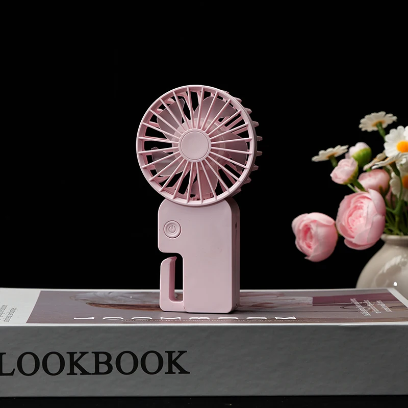 Kipas Kecil Genggam Lipat Minimalis Segar: USB - Pengisian Daya, Berukuran Mini dan Portabel, Elemen Kartun yang Menanggupi, Cocok untuk Stu