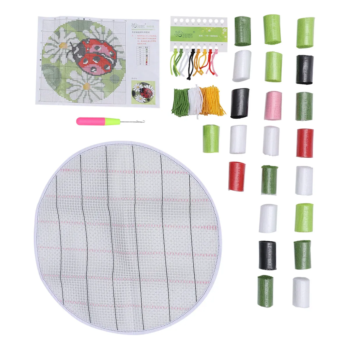 

Carpet Embroidery H made Material Package Durable Cartoon Room Bedroom Sewing Needle H made Embroidered Material