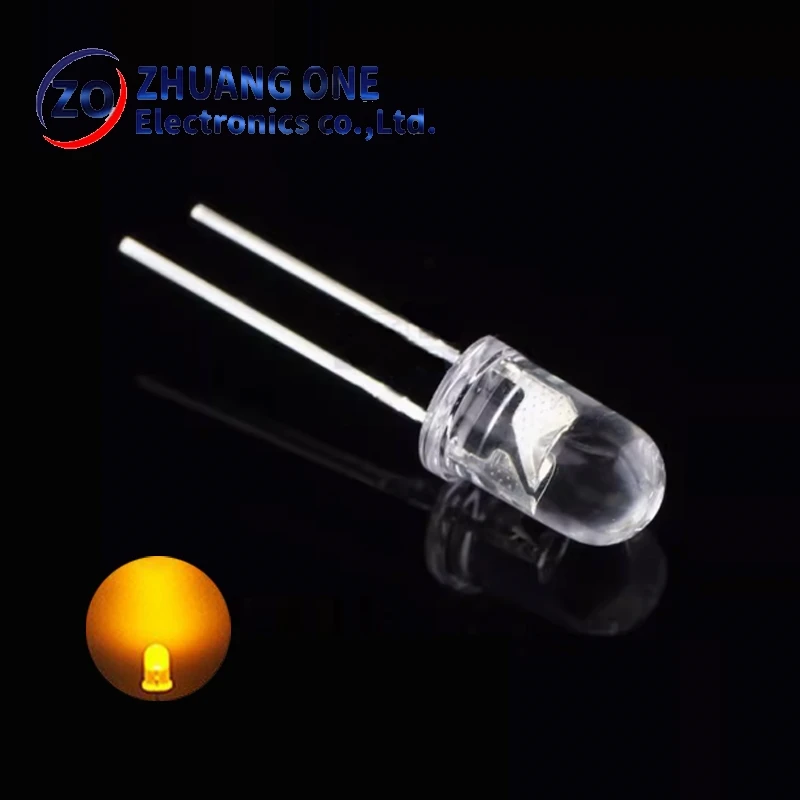 Ampoule LED ronde transparente de haute qualité, 5MM, Super brillante, eau claire, vert, rouge, blanc, jaune, bleu, Diode électroluminescente