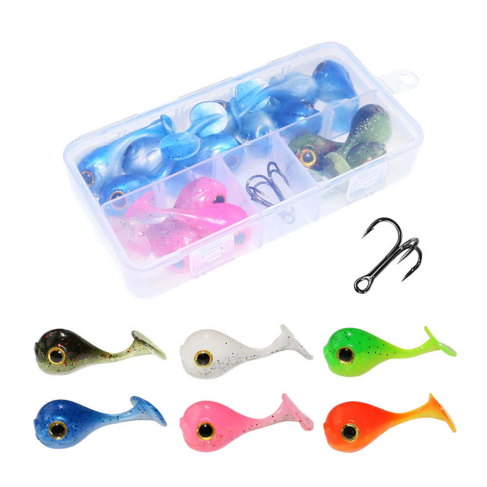 

New Fishing Lures Kit 3g 4.5cm Soft Lure Artificial Wobbler Silicone Bait With Hook Jig Lures for Pike Swimbait Bass Sea Tackle