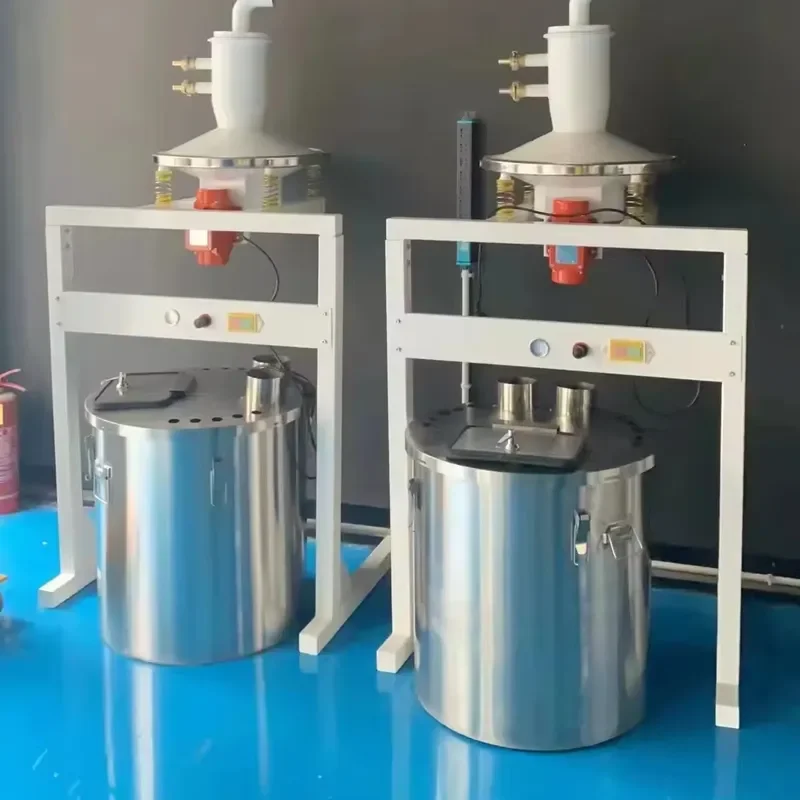 Automatic Stainless Steel Powder Coating Screening Machine with Vibration System and Venturi Pump 400mm Screen Diameter