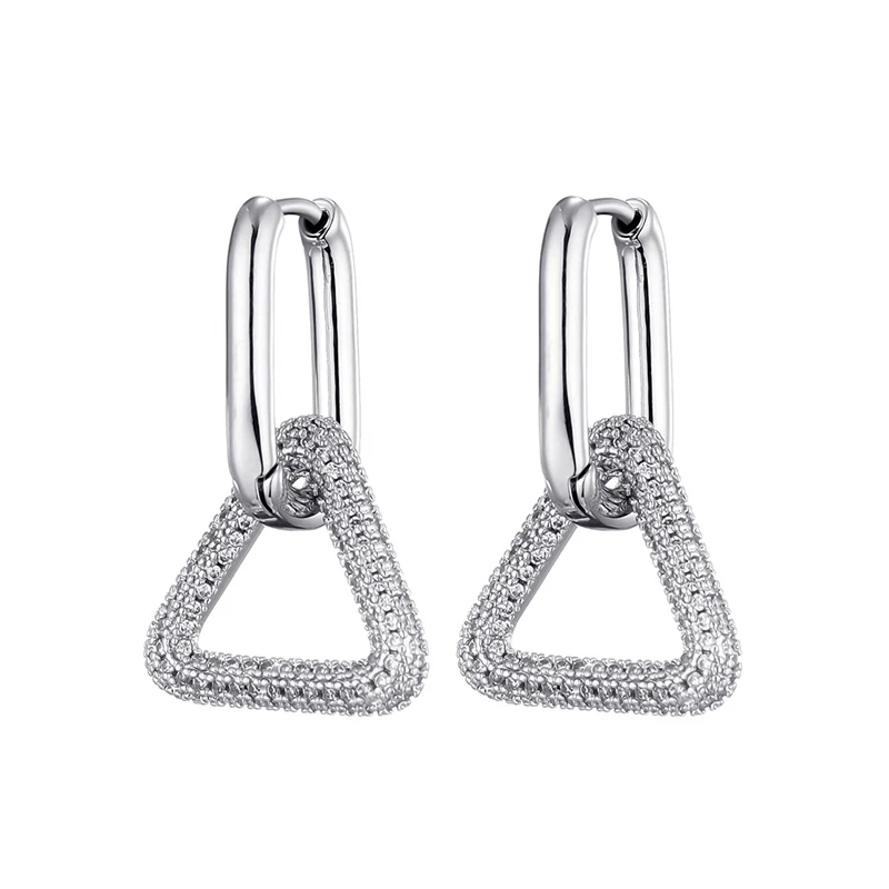 Klassieke roestvrijstalen oorgesp voor vrouwen Trendy goud zilver kleur grote ovale rechthoek hoepel Huggie punk hiphop sieraden cadeau