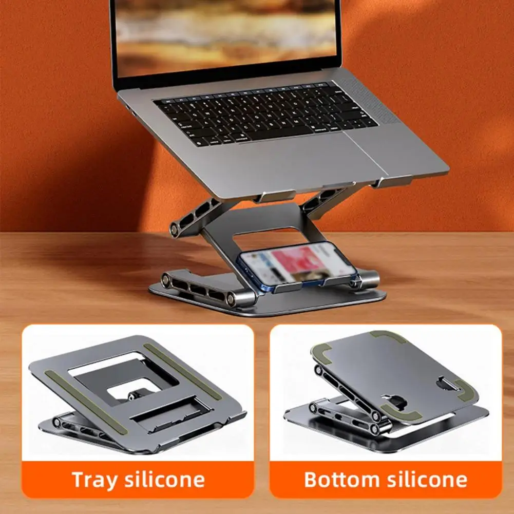 Laptop Stand Portable Laptop Stand Ergonomic Stainless Laptop Bracket Stand with Adjustable Height Anti-skid Design for Stable