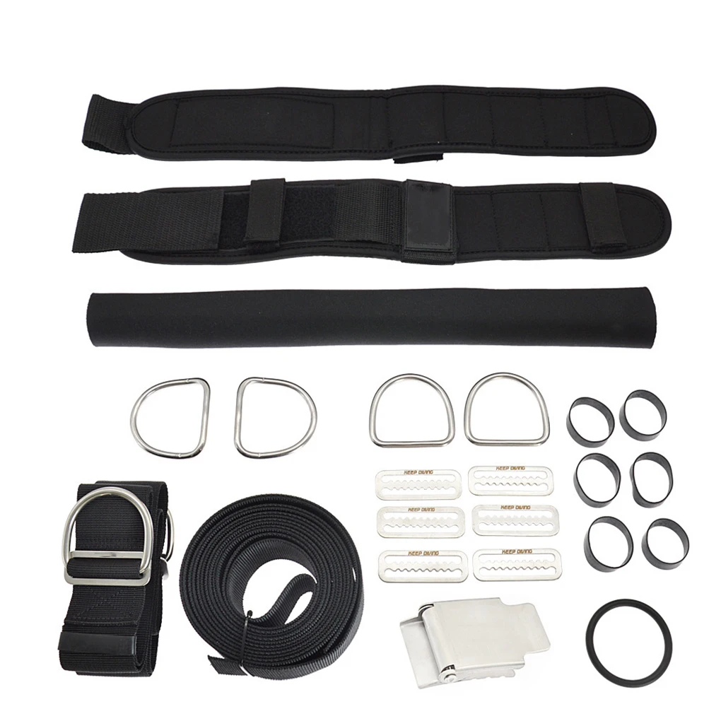 

Keep Diving HN-T99 Backplate Harness Set Detachable Neoprene Stretchy Freediving Backplane Kit Weight Belt Underwater